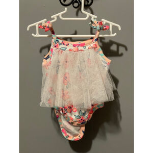 Baby Girl Nicole Miller Bodysuit 0/3M Pink White